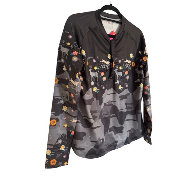 Terry Henley Jersey Women’s Size Small Cycling Black Forest Top NWT - Picture 8 of 12